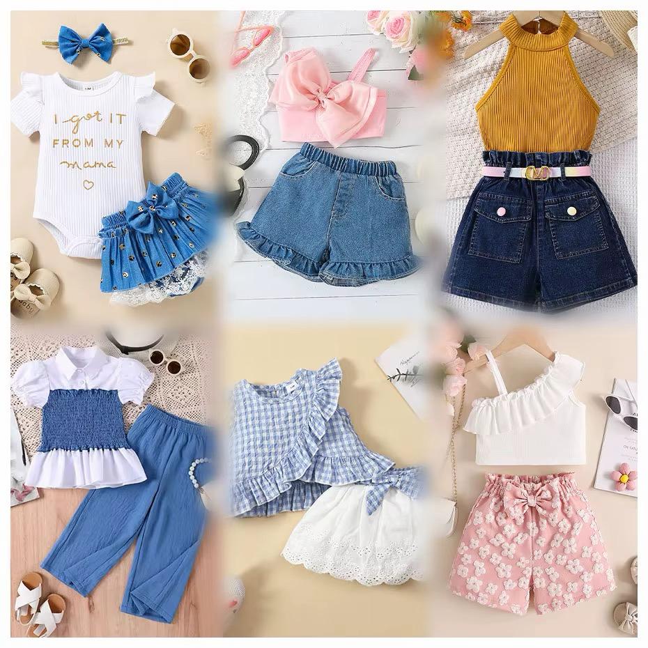 Blush Ruffle Denim Set