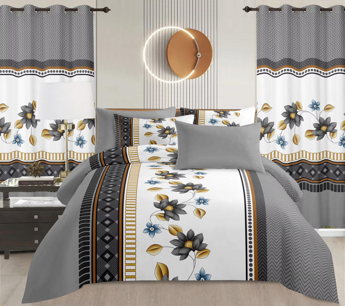 Matching bed & Cuurtain Set 8 PCS