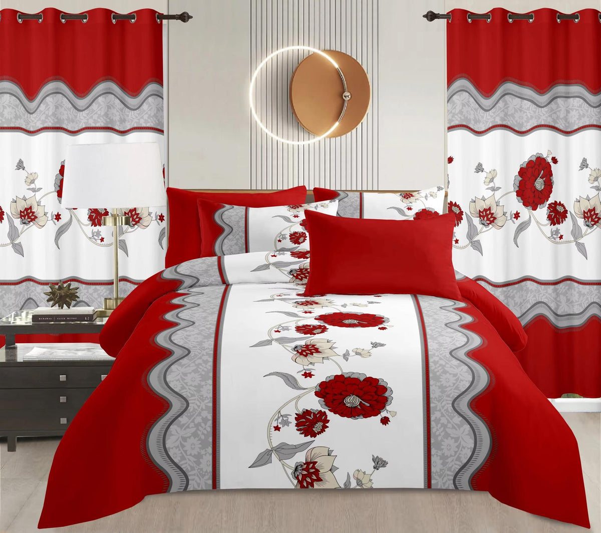 Matching bed & Cuurtain Set 8 PCS