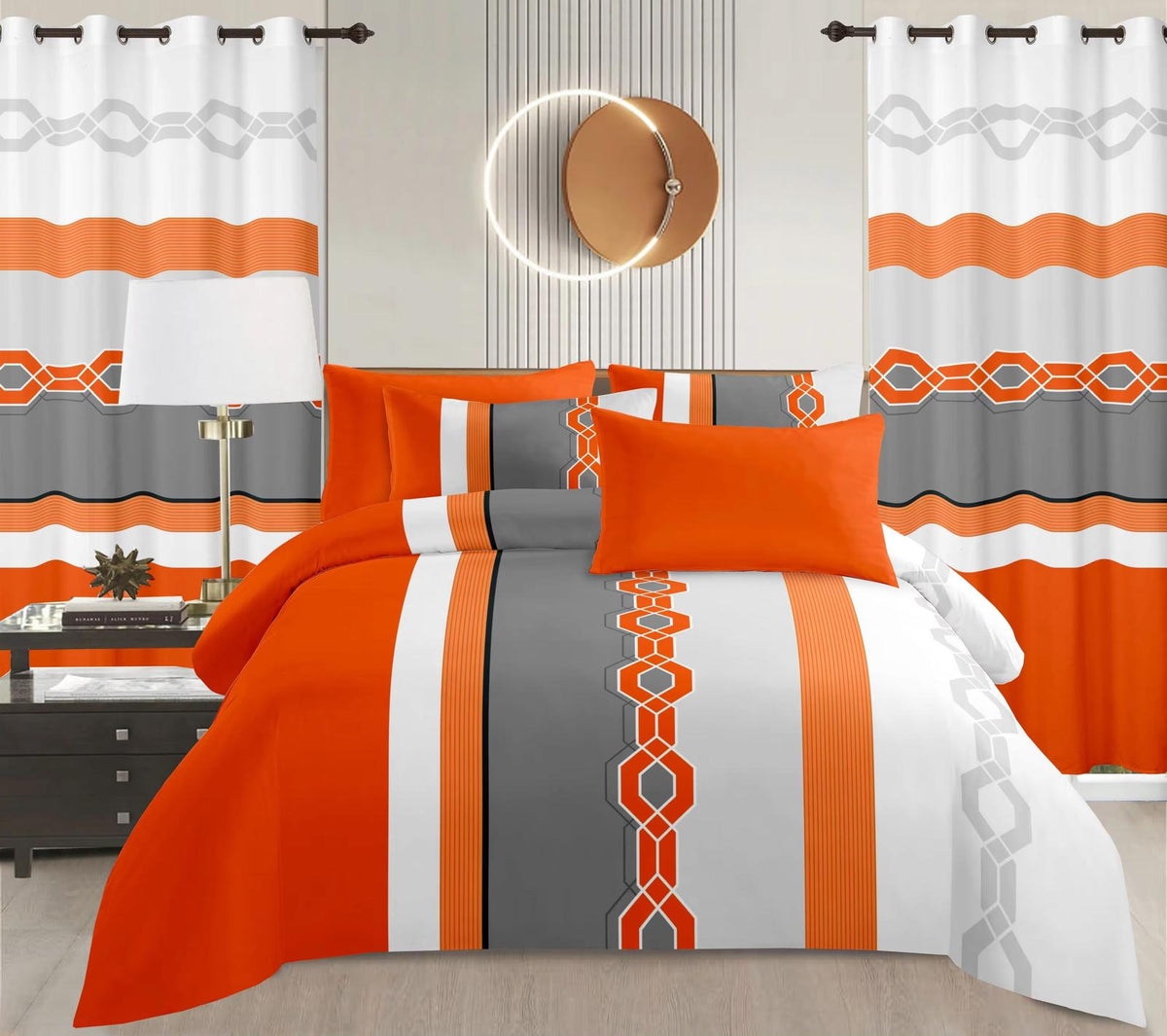 Matching bed & Cuurtain Set 8 PCS