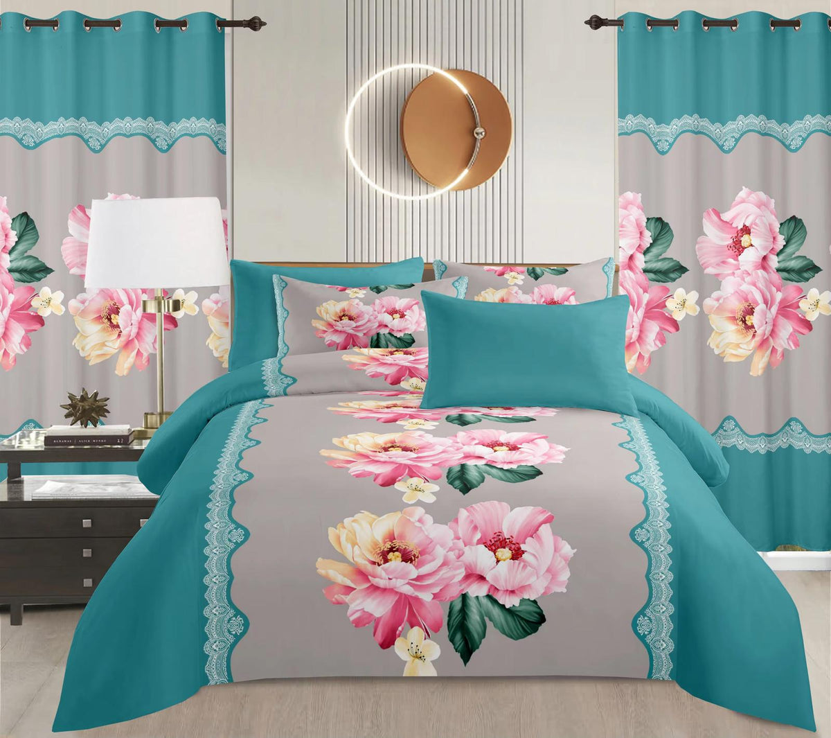 Matching bed & Cuurtain Set 8 PCS