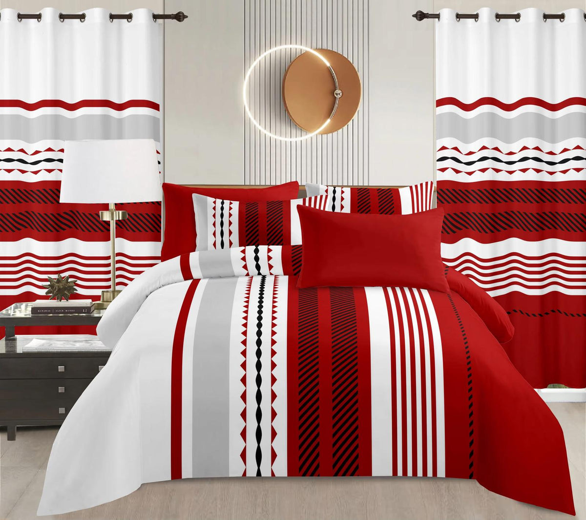 Matching bed & Cuurtain Set 8 PCS