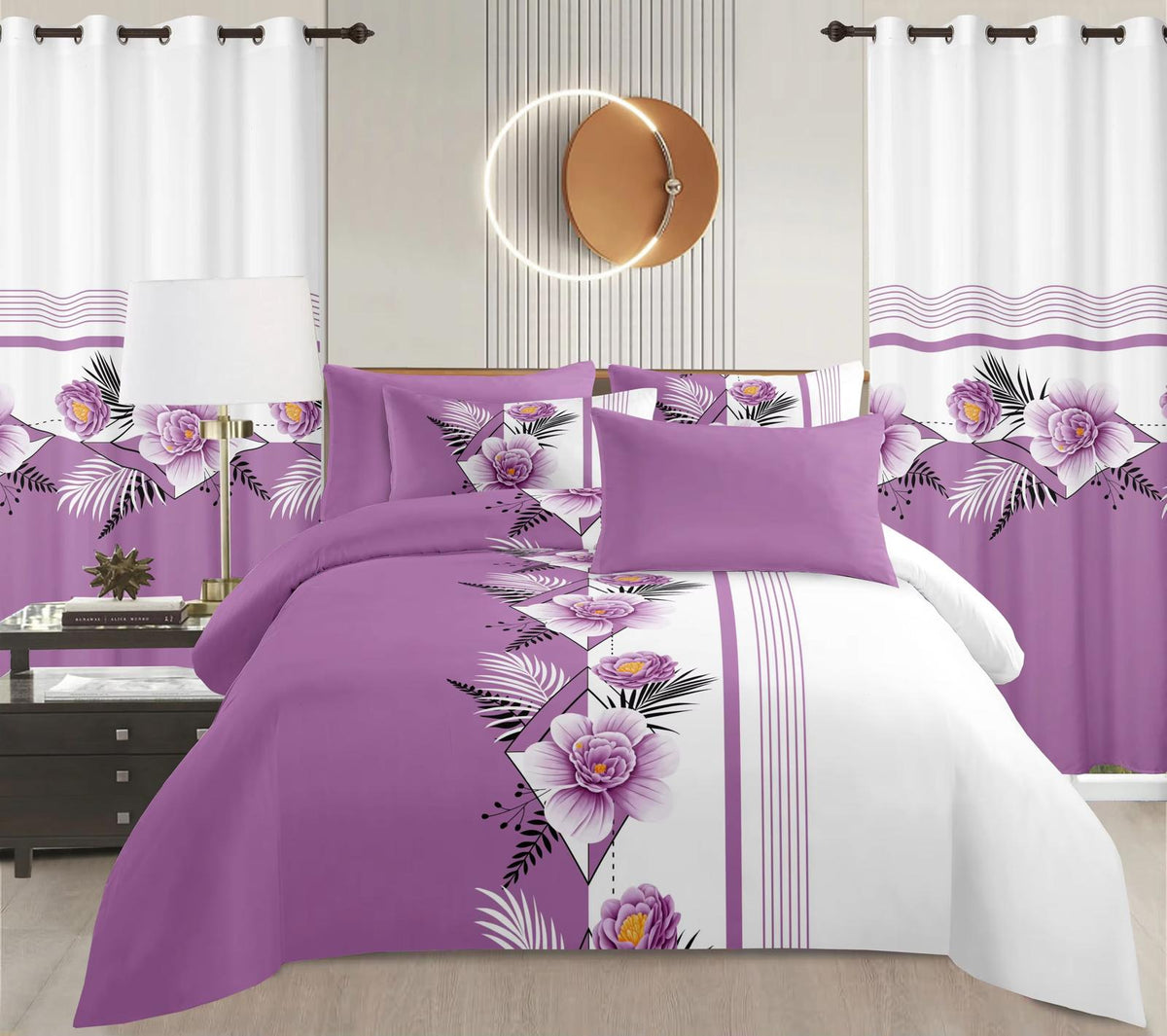 Matching bed & Cuurtain Set 8 PCS
